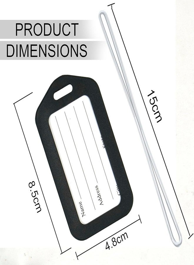 SNDIA Pack of 6 Luggage Tags, Smart Tags for Travel suitcases, Travel Bags Tags for Easily Identification of Bags (Black) - Image 3